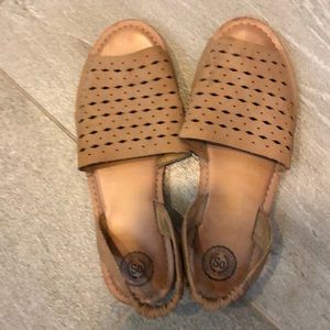 Tan huarache style sandals